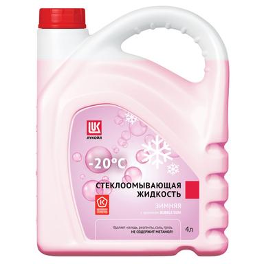 Стеклоомывающая жидкость зимняя ЛУКОЙЛ с ароматом бабл-гам –20°С 4 л